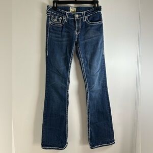 Ladies Rhinestone Embroidered Bootcut Denim Jeans LA Idol USA Jeans. Size 5